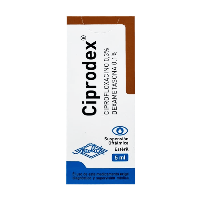 Ciprodex solución oftálmica 0,1% 5 mL BE